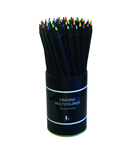 Crayons noirs mines multicolores 60 pièces = 1 boite