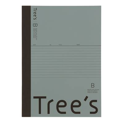 Trees notebook 60 pages B5 gris bleu