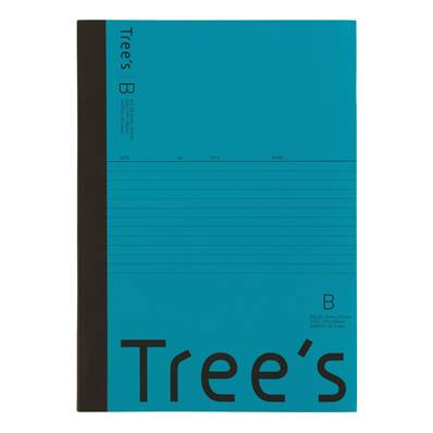 Trees notebook 60 pages B5 bleu clair