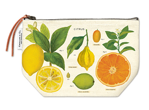 Trousse en toile citron 15 x 22 cm